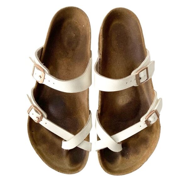 Birkenstock Mayari Birko-Flor Sandals in White Size EU 39 - Picture 4 of 10